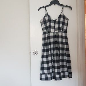 Midi black and White dress